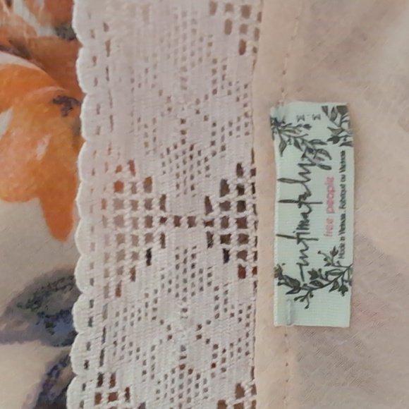 Free People Stay Awhile Maxi Dress in Peach Combo Size Medium - Picture 9 of 9